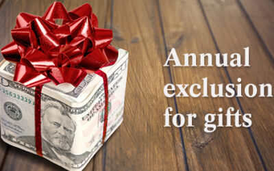 Planning for year-end gifts with the gift tax annual exclusion